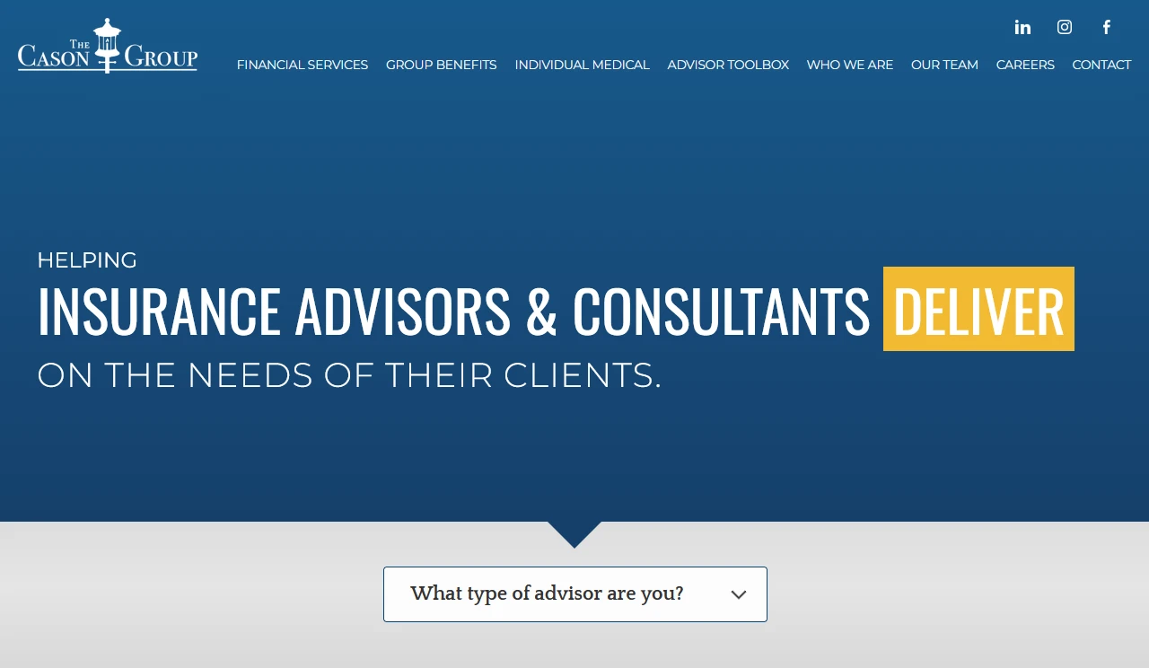The Cason Group financial website project preview